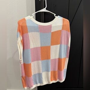 Women’s checkered sweater vest